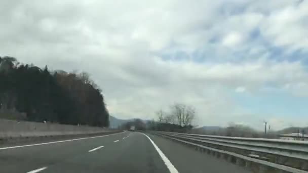 Hyper vervallen op de snelweg in Toscane, Italië — Stockvideo