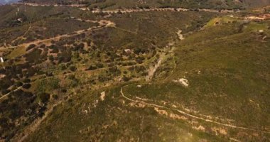 Toskana, İtalya, 4k güzel bir yeşil Elba ada hava atış