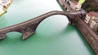 İtalya, 4 k Şeytan Köprüsü olarak bilinen Mary Magdalene ünlü Köprüsü'nün hava atış