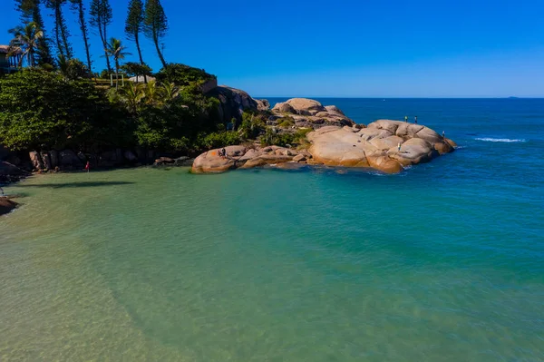 Letecké Záběry Nad Pláží Joaquina Florianopolis Santa Catarina Brazílie — Stock fotografie