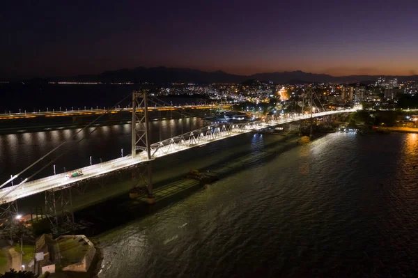 Ponte Cabo Hercilio Luz Florianópolis Santa Catarina Brasil — Fotografia de Stock