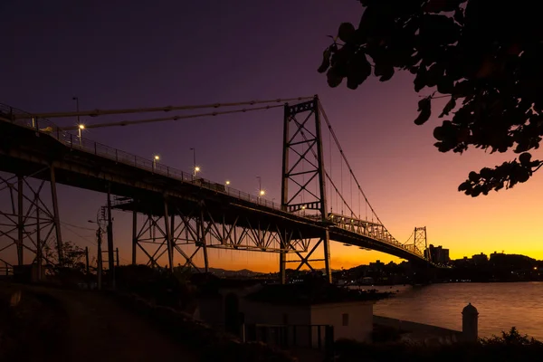 Puente Telefónico Hercilio Luz Florianopolis Santa Catarina Brasil Imagen de stock