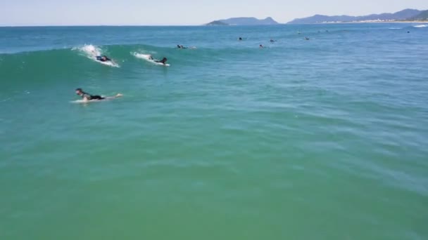 일몰에 자전거를 보이는 브라질 산타카타리나의 플로리아 폴리스 — 비디오