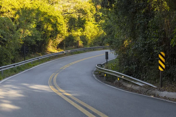 Curva Carretera Del Parque Área Preservación Ambiental Itu Sao Paulo — Foto de Stock