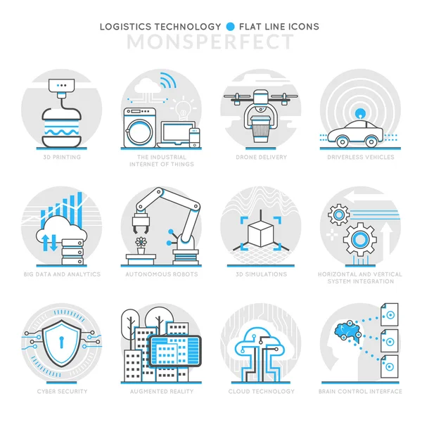 Icônes d'infographie Éléments sur la logistique et le transport. Appartement T — Image vectorielle