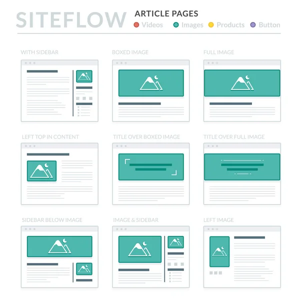 Site Haritası ve Ux tasarım için Web sitesi tel kafes düzenler UI kitleri