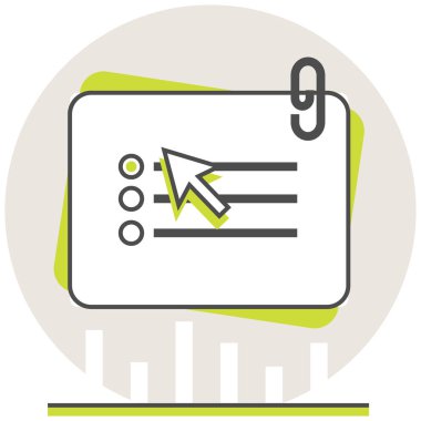 Online Test - Online Eğitim Seti öğelerden Infographic simgesi.