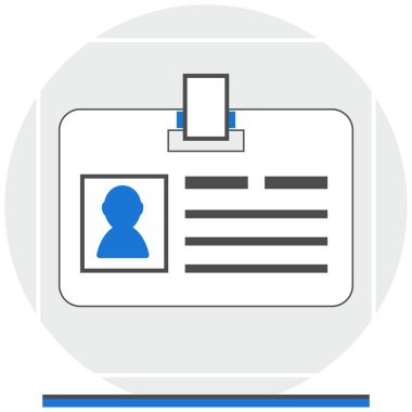 Çalışan kartı - insan kaynakları kümesi öğelerden Infographic simgesi.