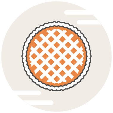 Elmalı turta - Mama seti öğelerden Infographic simgesi.