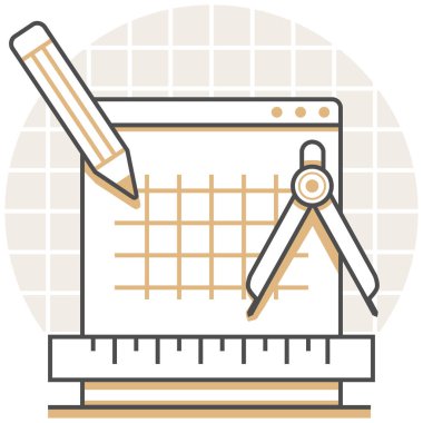 Web Tasarım - yaratıcı süreç Set öğelerden Infographic simgesi.