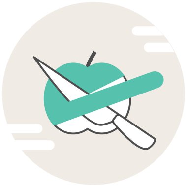 Apple - mini mutfak takımı üzerinden Infographic simgesi öğeleri peeling.