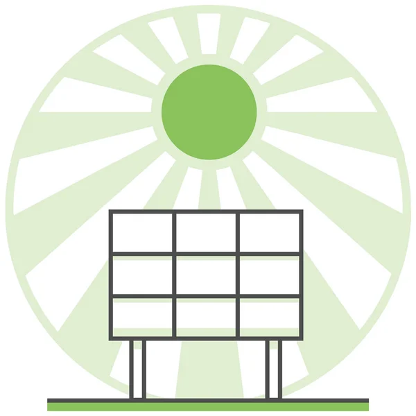 Solarenergie - Infografik-Symbolelemente aus Natur und Ökologie. — Stockvektor