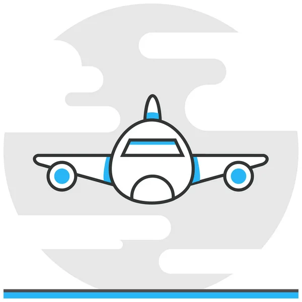 Trasporto aereo - Infografica Icona Elementi da Logistica e Trasporto Set . — Vettoriale Stock