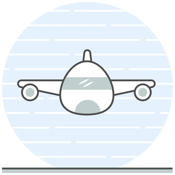 Ticari uçak - uçak ve Havaalanı Set üzerinden Infographic simgesi öğeleri. — Stok Vektör