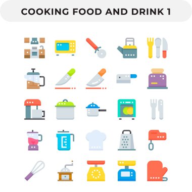 Ui için Düz Simgeler Paketi. Web tasarımı ve web sitesi uygulaması için piksel mükemmel vektör simgesi.