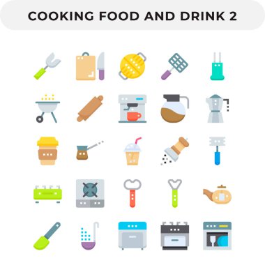 Ui için Düz Simgeler Paketi. Web tasarımı ve web sitesi uygulaması için piksel mükemmel vektör simgesi.