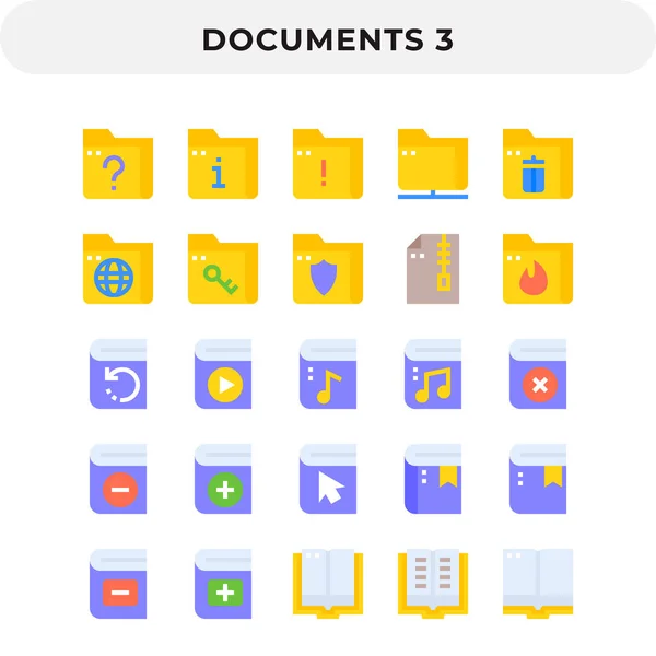 Flache Symbole packen für ui. Pixel perfekte Vektor-Icon-Set für Webdesign und Website-Anwendung. — Stockvektor