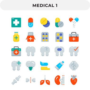 Ui için Düz Simgeler Paketi. Web tasarımı ve web sitesi uygulaması için piksel mükemmel vektör simgesi.