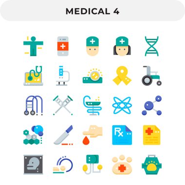 Ui için Düz Simgeler Paketi. Web tasarımı ve web sitesi uygulaması için piksel mükemmel vektör simgesi.