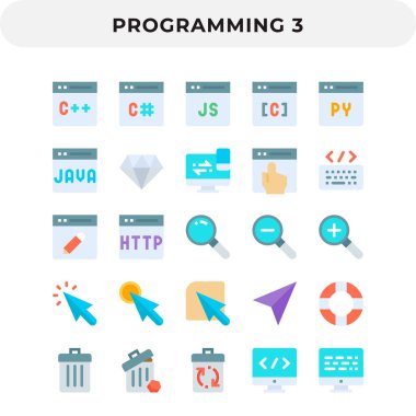 Ui için Düz Simgeler Paketi. Web tasarımı ve web sitesi uygulaması için piksel mükemmel vektör simgesi.