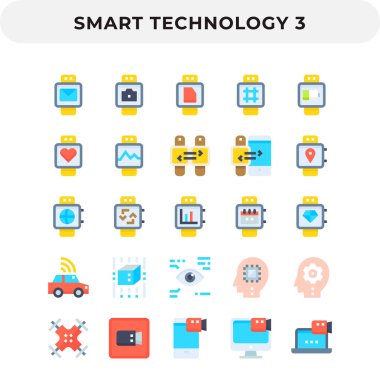 Ui için Düz Simgeler Paketi. Web tasarımı ve web sitesi uygulaması için piksel mükemmel vektör simgesi.