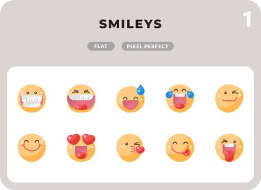 Smiley 's Glyph Icons Ui için paket. Web tasarımı ve web sitesi uygulaması için mükemmel ince çizgi vektör simgesi