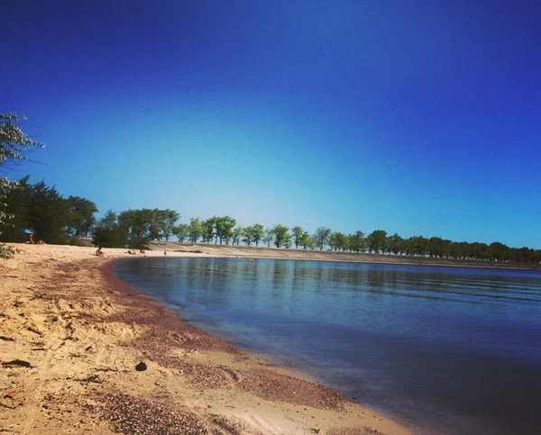 Panorama of sandy beach — Stock Photo, Image