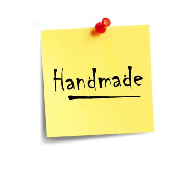 Sarı bir yazıt el yapımı kağıt