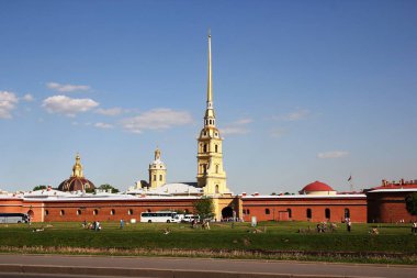Peter ve Paul kale Topçu Müzesi'nden bir bakış. Saint Petersburg