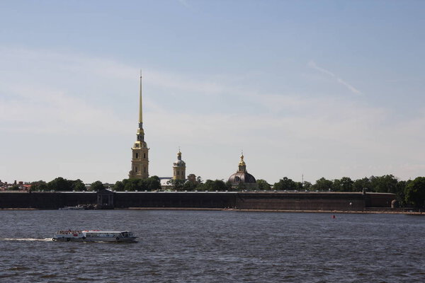 View of the Peter and Paul fortress and the Neva river