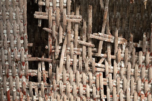 Örülmüş Sandalye Kamışı Kırık Rattan Soyulmuş Boya Doku Arka Planı — Stok fotoğraf