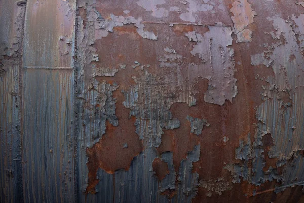 Fondo Texturas Industriales Pintura Pelada Metal Oxidado Manchas Goteo Aspecto — Foto de Stock