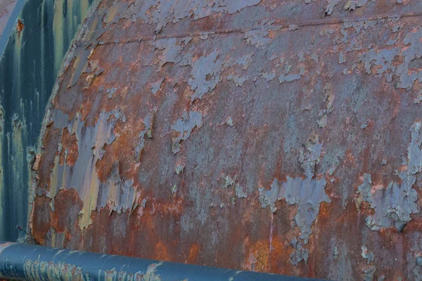 Fondo Industrial Con Pintura Descascarada Metal Oxidado Aspecto Horizontal — Foto de Stock