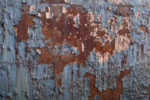 Welded Sections Steel Heavy Rust Peeling Paint Background Copy Space — Stock Photo, Image