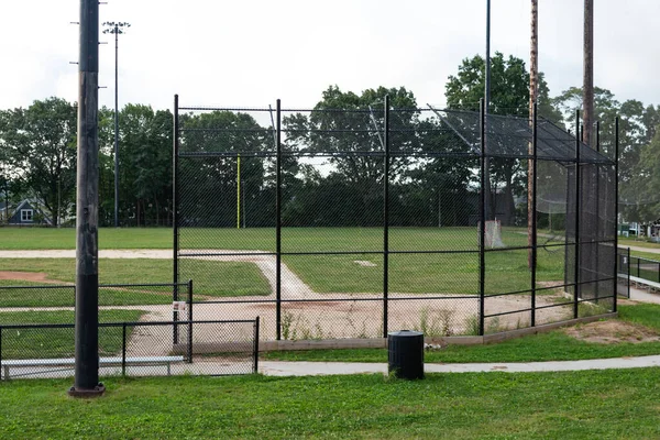 Urban Park Baseball Eller Softball Fält Horisontell Aspekt — Stockfoto