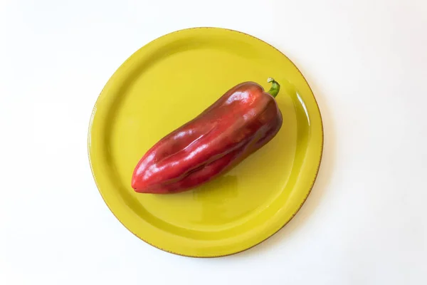 Olgun Kırmızı Capsicum Yıllık Küba Biberi Küba Biberi Talyan Kızartma — Stok fotoğraf