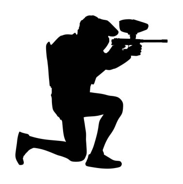 People Playing Paintball Silhouette Premium Vector Download For Commercial Use Format Eps Cdr Ai Svg Vector Illustration Graphic Art Design