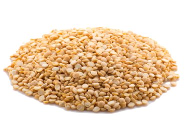 Beyaz zemin üzerine sarı bezelye