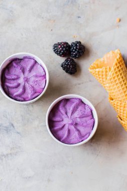 Vegan berry blackberry dondurma
