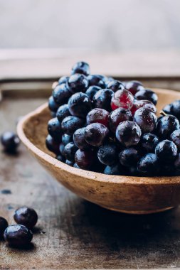 Demet taze olgun kırmızı üzüm