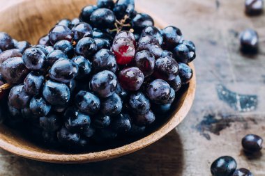 Demet taze olgun kırmızı üzüm