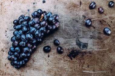 Demet taze olgun kırmızı üzüm