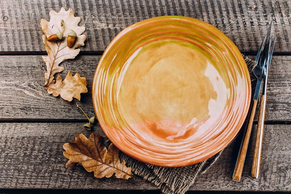 Şükran yemek tabağı çatal ve bıçak 