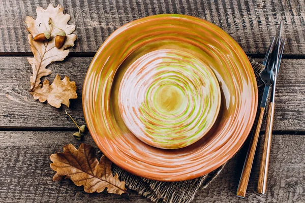 Şükran yemek tabağı çatal ve bıçak 