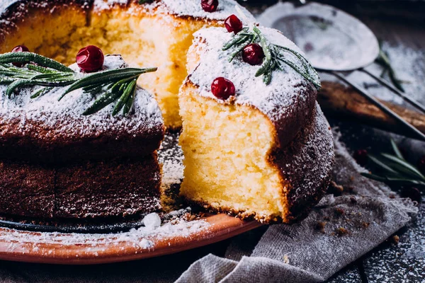Zelfgemaakte kerst citrus cake — Stockfoto