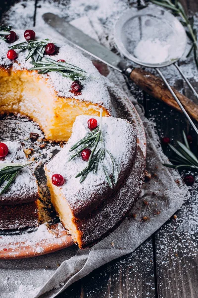 Домашний рождественский цитрусовый торт — стоковое фото