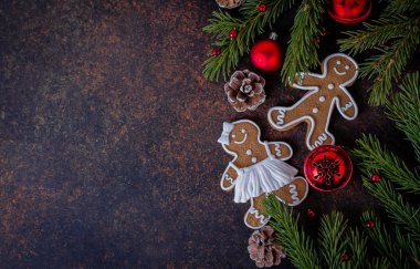 Kurabiyeli Noel arkaplanı  