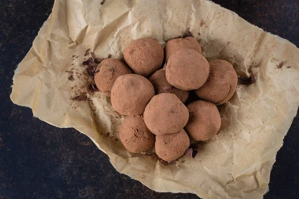 Hausgemachte Schokoladentrüffel — Stockfoto