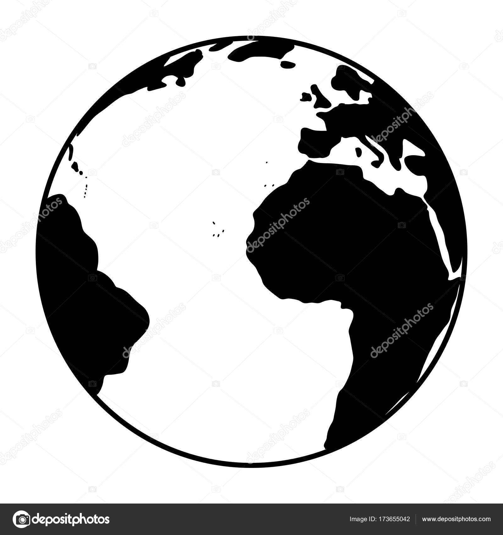 World Globe Icon Vector Earth Logo Web Global Simbol