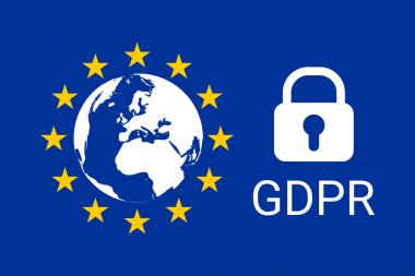 Gdpr - genel veri koruma Yönetmeliği. Vektör